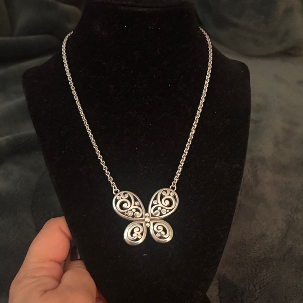 Brighton Silver Butterfly Pendant Necklace